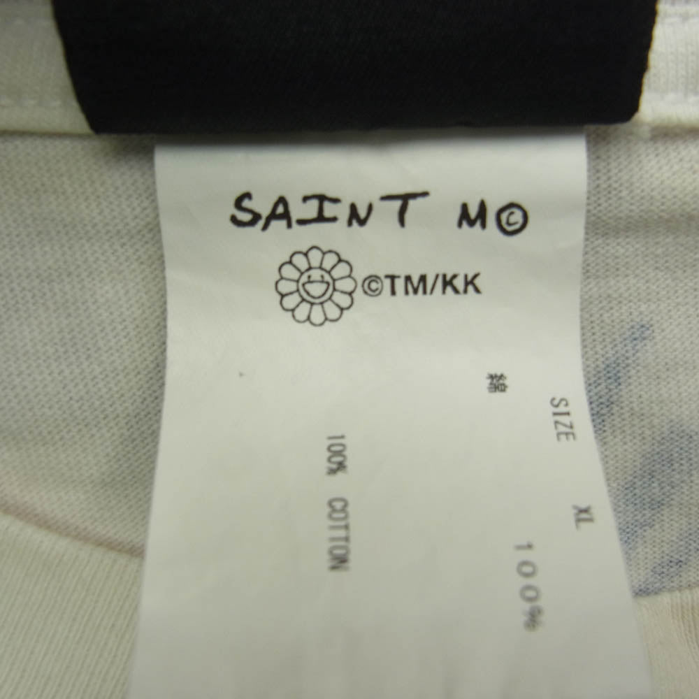 SAINT MICHAEL セントマイケル 21AW SM-A21-0000-071 村上隆 GRAFF TEE KAIKAIKIKI STM × TM カイカイキキ グラフィティ Tシャツ ホワイト系 XL【中古】