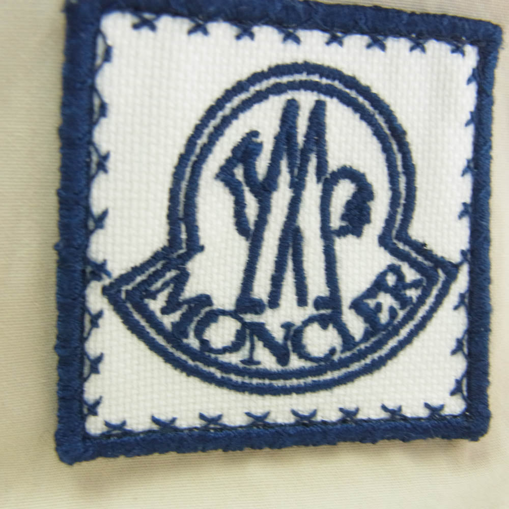 MONCLER GAMME BLEU モンクレール ガムブルー 国内正規品 GIACCA ロゴワッペン 裏地ストライプ テーラードジャケット ブレザー ベージュ ベージュ系 2【中古】