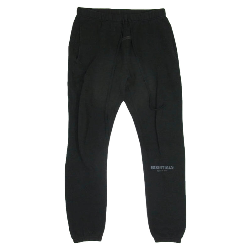 FEAR OF GOD フィアオブゴッド FOG ESSENTIALS エッセンシャルズ SWEAT PANT リフレクティブ ロゴ スウェット パンツ ブラック系 S【中古】
