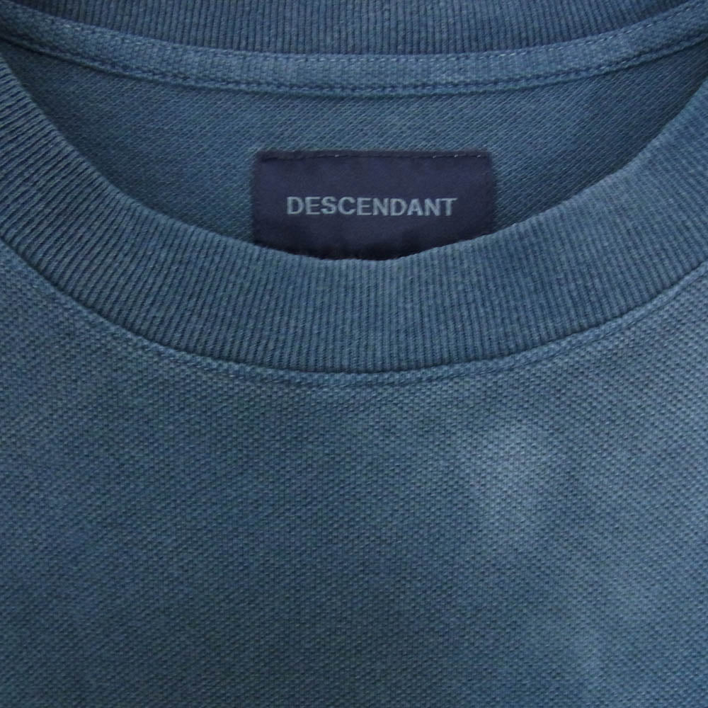 DESCENDANT ディセンダント 18SS 181ATDS-CSM17 CACHALOT PIQUE SS 鹿の子 生地 半袖 Tシャツ 1 ブルー系 S【中古】