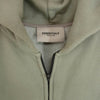 FEAR OF GOD フィアオブゴッド FOG ESSENTIALS エッセンシャルズ ラバー ロゴ ジップアップ スウェット パーカー オリーブ グリーン系 L【中古】