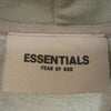 FEAR OF GOD フィアオブゴッド FOG ESSENTIALS エッセンシャルズ ラバー ロゴ ジップアップ スウェット パーカー オリーブ グリーン系 L【中古】