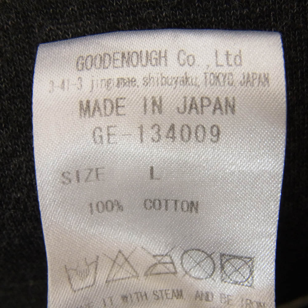GOODENOUGH グッドイナフ GDEH ロゴ スウェット パーカー チャコール グレー系 L【中古】