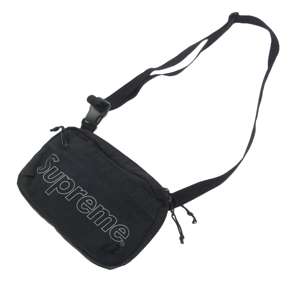 Supreme シュプリーム 18AW Shoulder Bag 1.8L リフレクター ロゴ ショルダーバッグ ブラック ブラック系【中古】