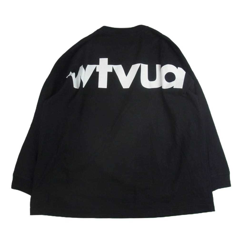WTAPS ダブルタップス 241ATDT-CSM20 OBJ 05 LS COTTON. FORTLESS ロゴ プリント ロングスリーブ 長袖 Tシャツ ブラック系 02【中古】