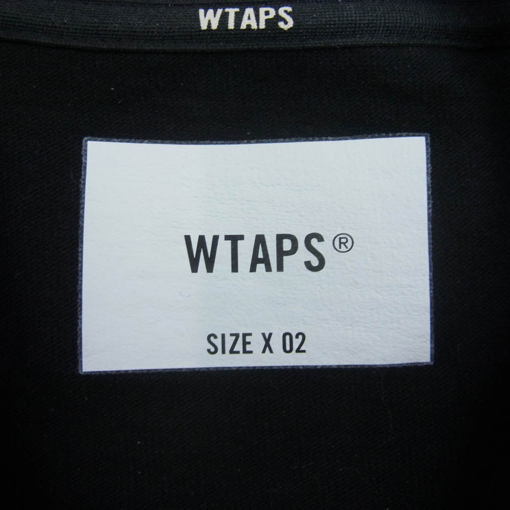 WTAPS ダブルタップス 241ATDT-CSM20 OBJ 05 LS COTTON. FORTLESS ロゴ プリント ロングスリーブ 長袖 Tシャツ ブラック系 02【中古】