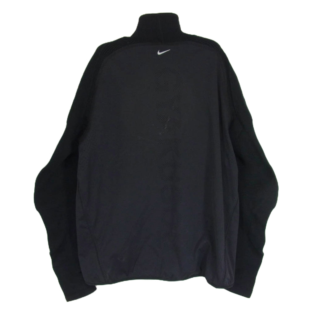 NIKE ナイキ 658477-010 x Undercover Gyakusou Engineered Knit Sleeve Jacket エンジニアニット コンビ ストレッチ ジャケット ブラック系 M【中古】