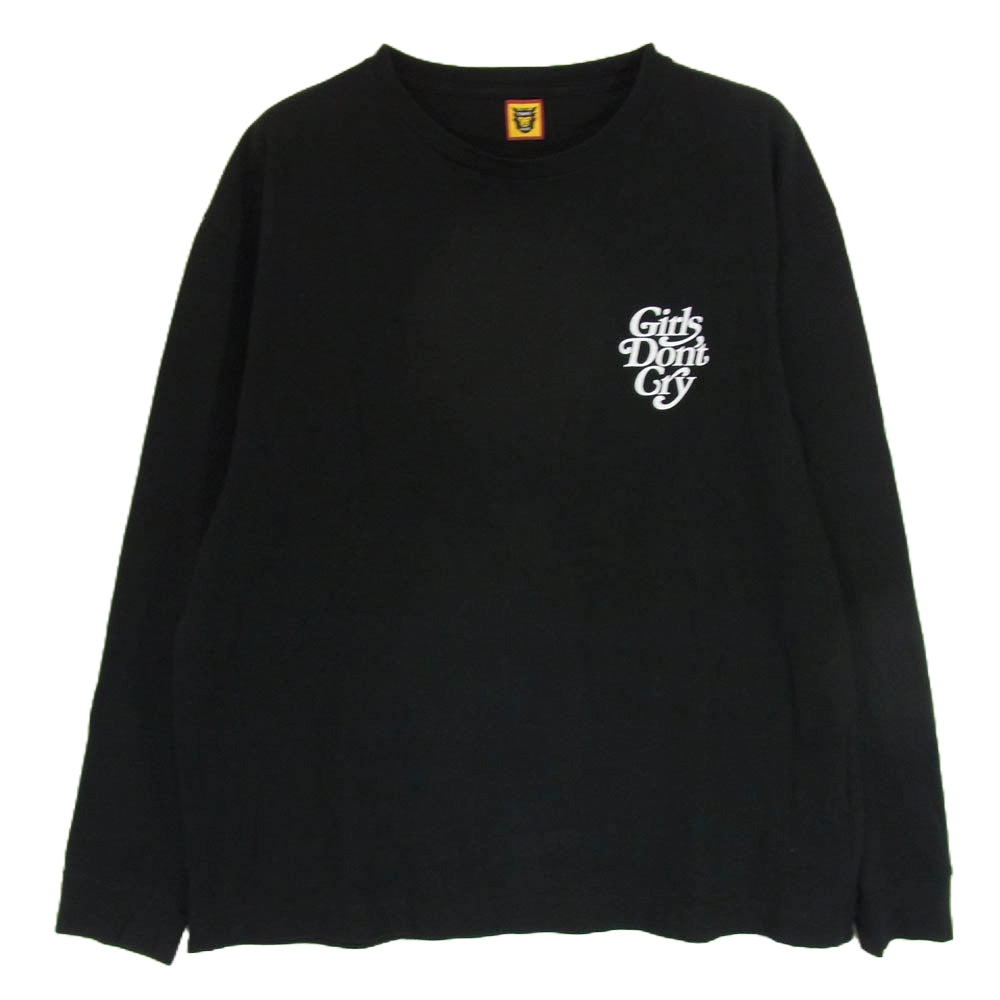 HUMAN MADE ヒューマンメイド 20AW XX20CS003 × GirlsDon'tCry ガールズドントクライ 長袖 Tシャツ カットソー ロングスリーブ ブラック系 L【中古】
