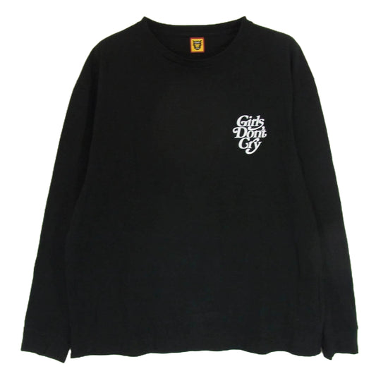 HUMAN MADE ヒューマンメイド 20AW XX20CS003 × GirlsDon'tCry ガールズドントクライ 長袖 Tシャツ カットソー ロングスリーブ ブラック系 L【中古】