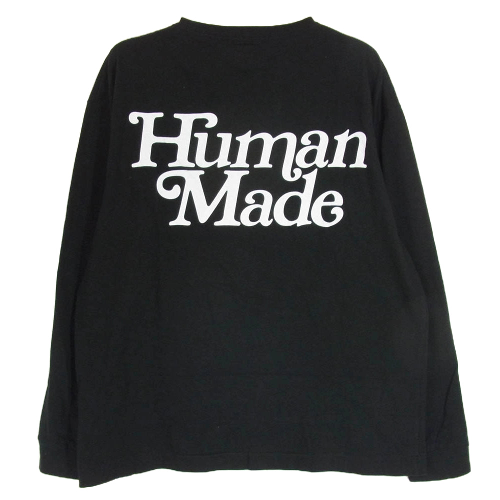 HUMAN MADE ヒューマンメイド 20AW XX20CS003 × GirlsDon'tCry ガールズドントクライ 長袖 Tシャツ カットソー ロングスリーブ ブラック系 L【中古】
