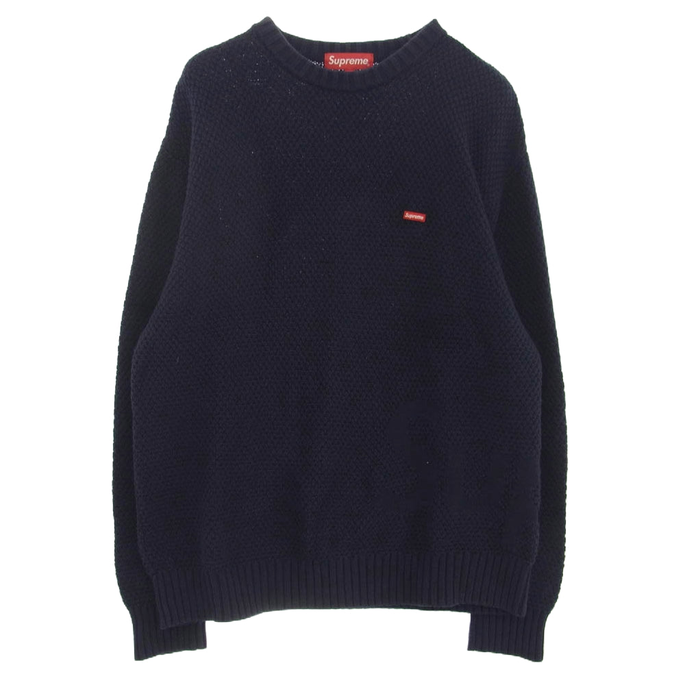 Supreme シュプリーム 20AW Textured Small Box Sweater スモール ボックスロゴ セーター ニット ネイビー M ネイビー系 M【中古】