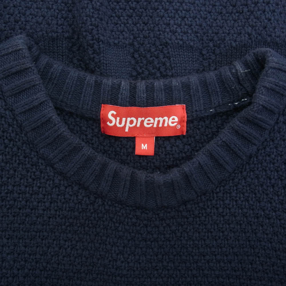 Supreme シュプリーム 20AW Textured Small Box Sweater スモール ボックスロゴ セーター ニット ネイビー M ネイビー系 M【中古】