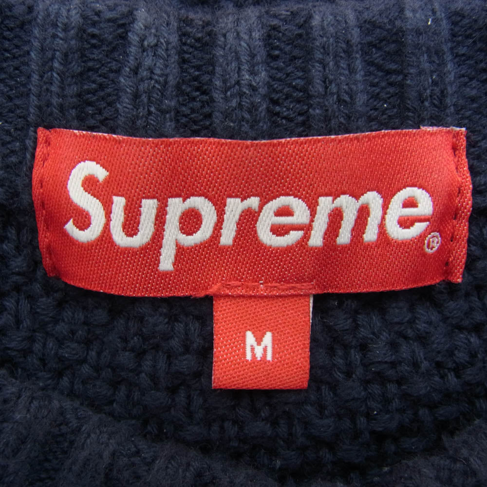 Supreme シュプリーム 20AW Textured Small Box Sweater スモール ボックスロゴ セーター ニット ネイビー M ネイビー系 M【中古】