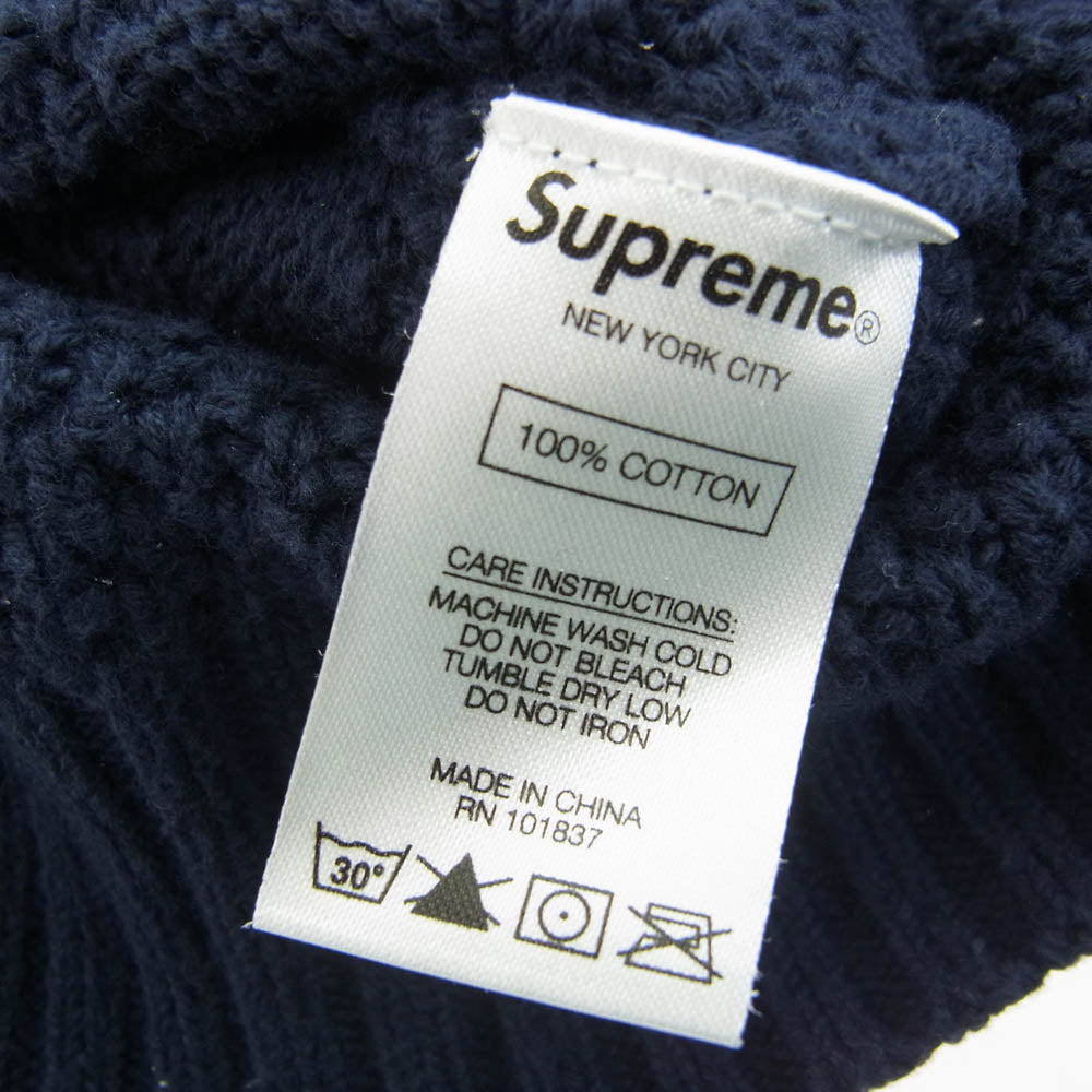 Supreme シュプリーム 20AW Textured Small Box Sweater スモール ボックスロゴ セーター ニット ネイビー M ネイビー系 M【中古】