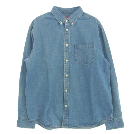 Supreme シュプリーム 21SS Appliqu? Denim Shirt アップリケ デニム シャツ インディゴ S インディゴブルー系 S【中古】