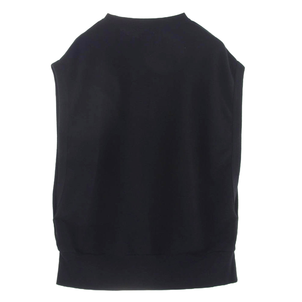 Needles ニードルス MR302 SLEEVE LESS SWEAT C/PE JERSEY パピヨン アップリケ スリーブレス ジャージー スウェット ベスト ブラック系 M【中古】