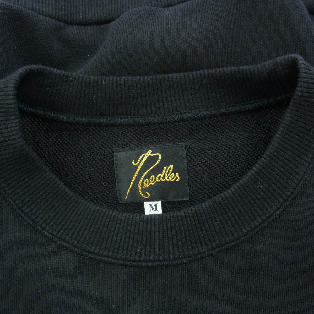Needles ニードルス MR302 SLEEVE LESS SWEAT C/PE JERSEY パピヨン アップリケ スリーブレス ジャージー スウェット ベスト ブラック系 M【中古】