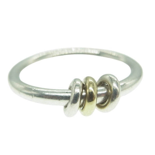 Spinelli Kilcollin スピネリキルコリン SIRIUS S シリウス Sサイズ 18KYGコンビ シングル リング シルバー系 7号～8号【中古】