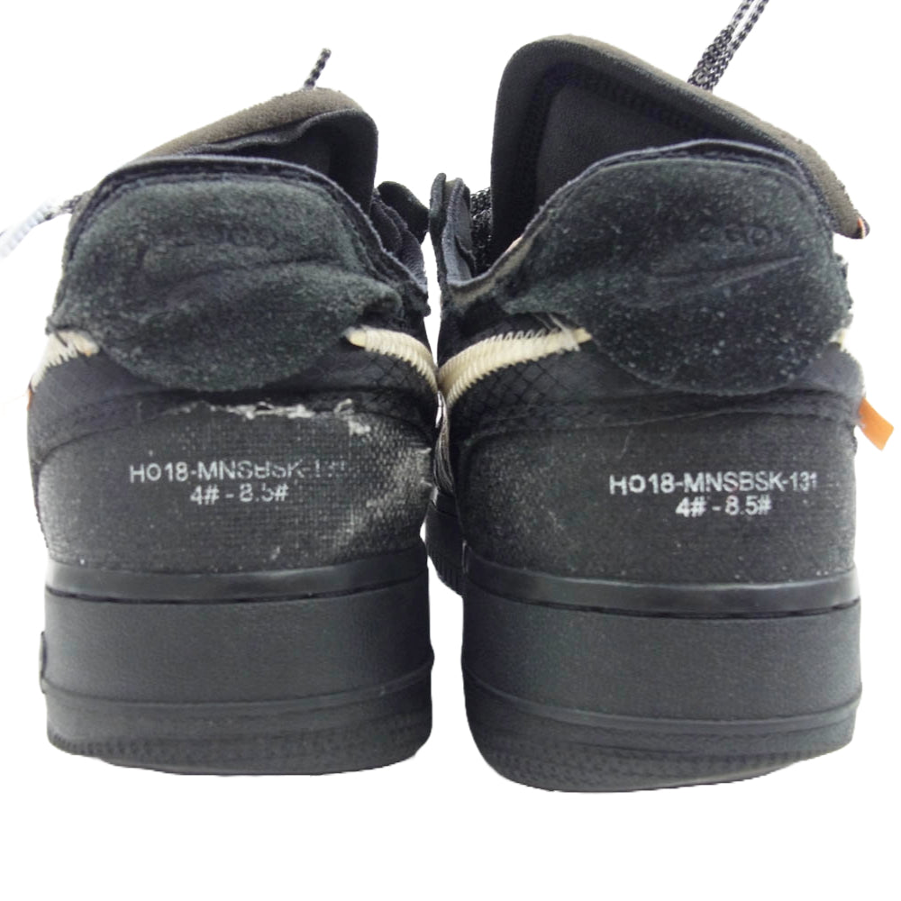 NIKE ナイキ AO4606-001 OFF-WHITE オフホワイト THE 10 ザテン AIR FORCE 1 LOW BLACK エアフォース 1 ローカットスニーカー ブラック系 25.5cm【中古】