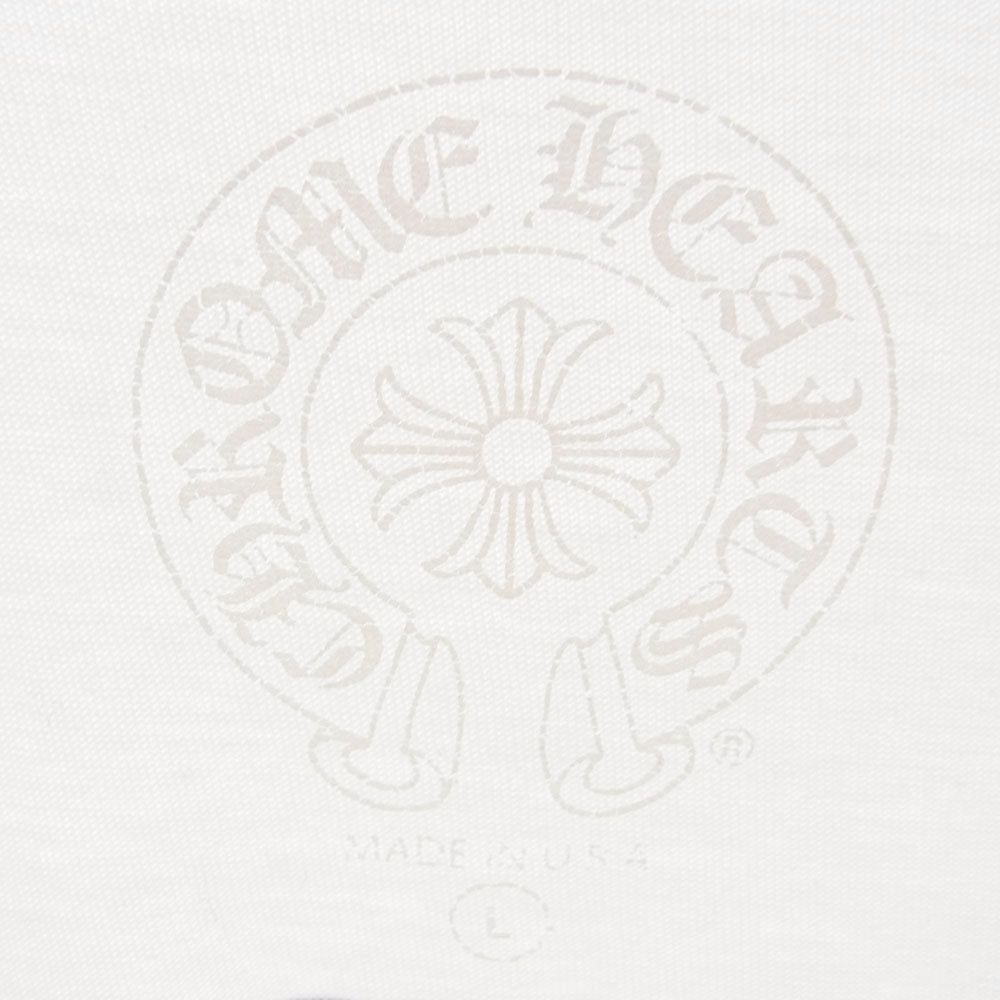 CHROME HEARTS クロムハーツ（原本無） 国内正規品 ユナイテッドアローズ仙台店購入時レシート付属 MLTCOL CEM CRS LS Tee MULT CEME DMND L/S TEE マルチ セメタリークロス 長袖 Tシャツ ロンT ホワイト系 L【中古】