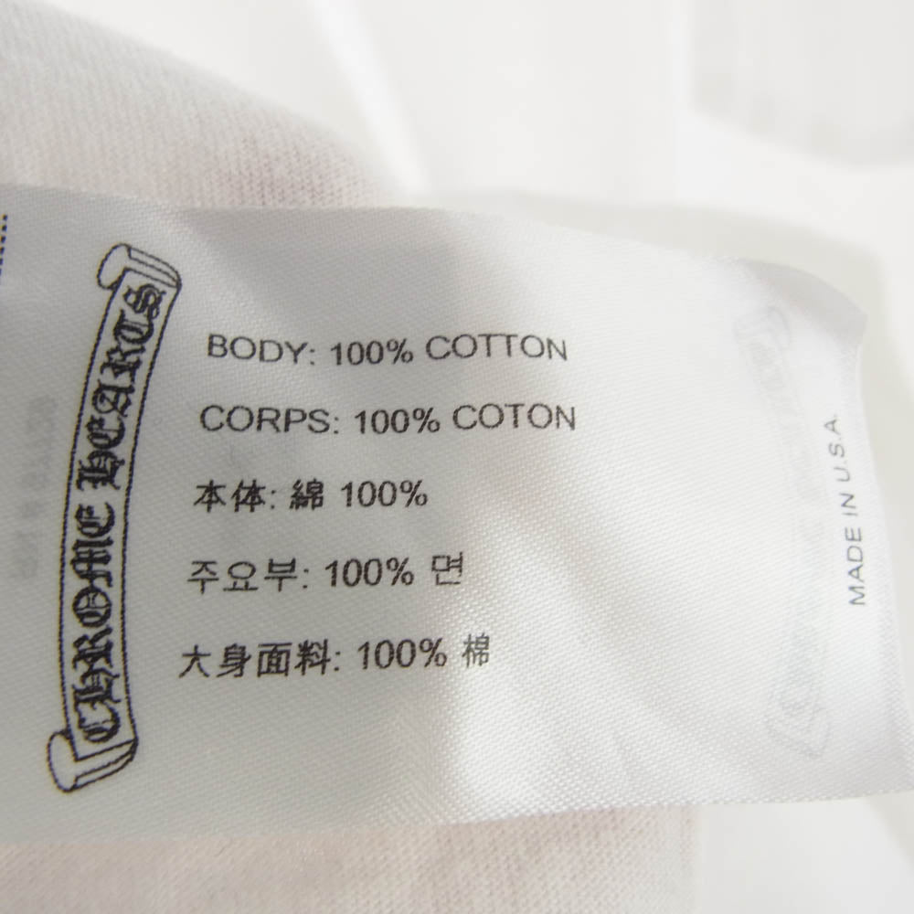 CHROME HEARTS クロムハーツ（原本無） 国内正規品 ユナイテッドアローズ仙台店購入時レシート付属 MLTCOL CEM CRS LS Tee MULT CEME DMND L/S TEE マルチ セメタリークロス 長袖 Tシャツ ロンT ホワイト系 L【中古】