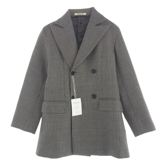 AURALEE オーラリー 18AW A8AJ04BN DOUBLE FACE CHECK DOUBLE BREASTED JACKET ダブルフェイス チェック ダブルブレスト ジャケット マルチカラー系【美品】【中古】