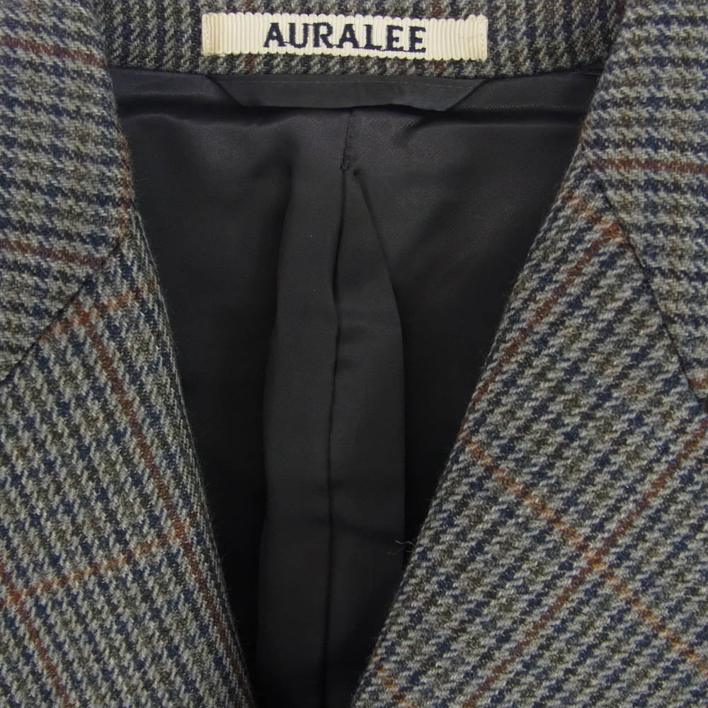 AURALEE オーラリー 18AW A8AJ04BN DOUBLE FACE CHECK DOUBLE BREASTED JACKET ダブルフェイス チェック ダブルブレスト ジャケット マルチカラー系【美品】【中古】