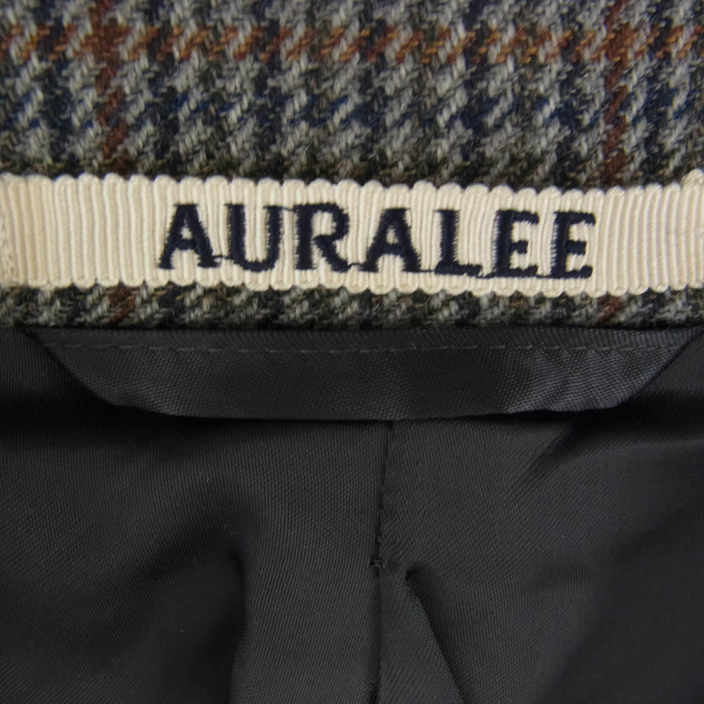AURALEE オーラリー 18AW A8AJ04BN DOUBLE FACE CHECK DOUBLE BREASTED JACKET ダブルフェイス チェック ダブルブレスト ジャケット マルチカラー系【美品】【中古】