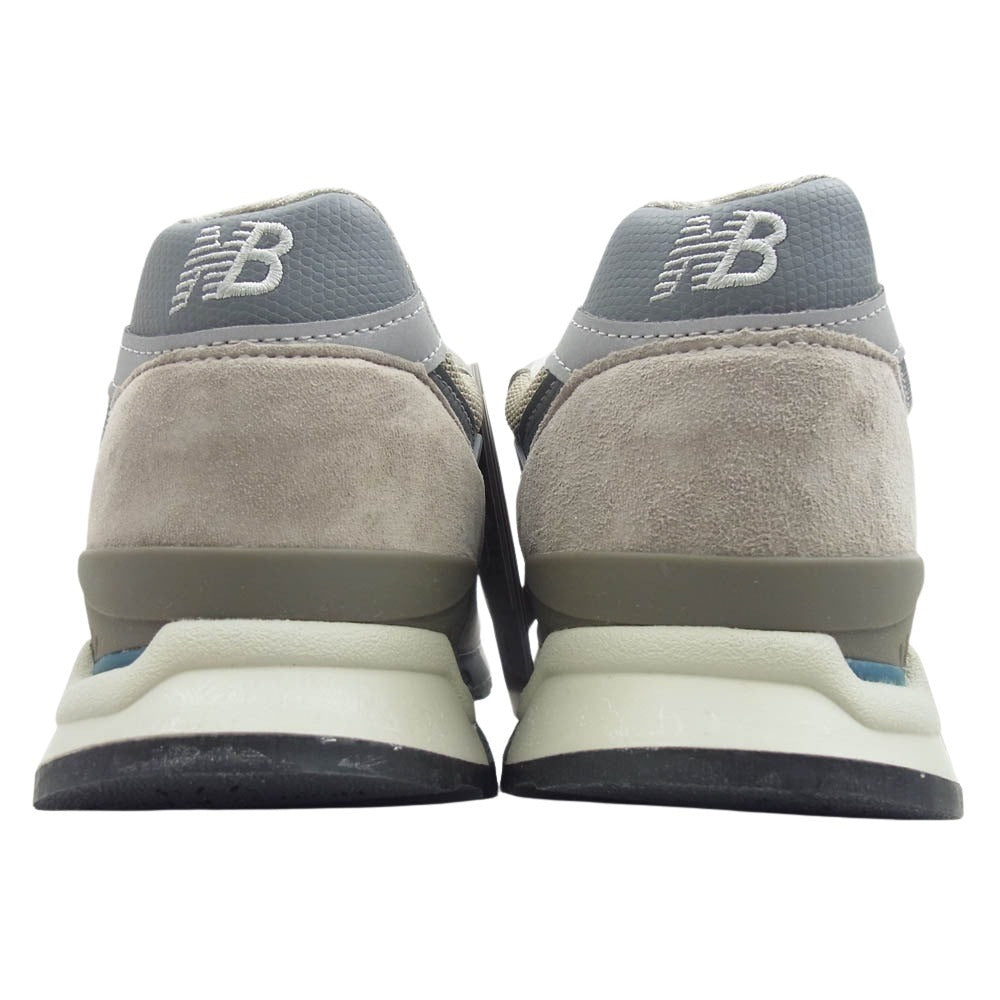 NEW BALANCE ニューバランス U998GR ABZORB アブゾーブ スエード ローカット スニーカー グレー系 28.5cm【新古品】【未使用】【中古】