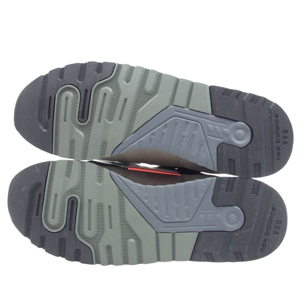 NEW BALANCE ニューバランス U998GR ABZORB アブゾーブ スエード ローカット スニーカー グレー系 28.5cm【新古品】【未使用】【中古】