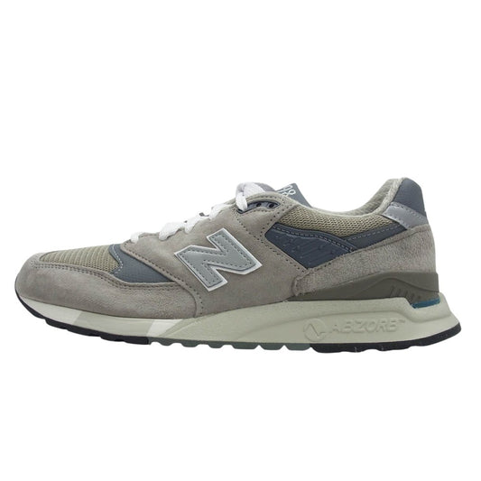 NEW BALANCE ニューバランス U998GR ABZORB アブゾーブ スエード ローカット スニーカー グレー系 28cm【新古品】【未使用】【中古】