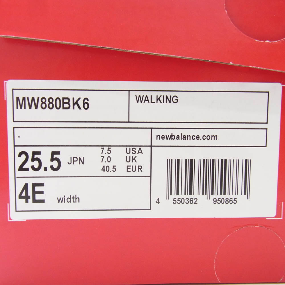 NEW BALANCE ニューバランス MW880BK6 Walking Fresh Foam 880 v6 BK6 スエード メッシュ ローカット スニーカー ブラック系 25.5cm【新古品】【未使用】【中古】