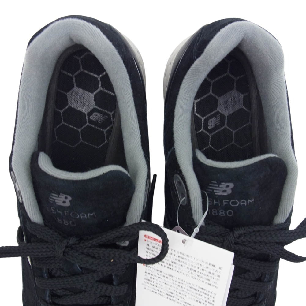 NEW BALANCE ニューバランス UW1880B1 Fresh Foam 1880 v1 B1 スエード ローカット スニーカー ブラック系 26cm【新古品】【未使用】【中古】