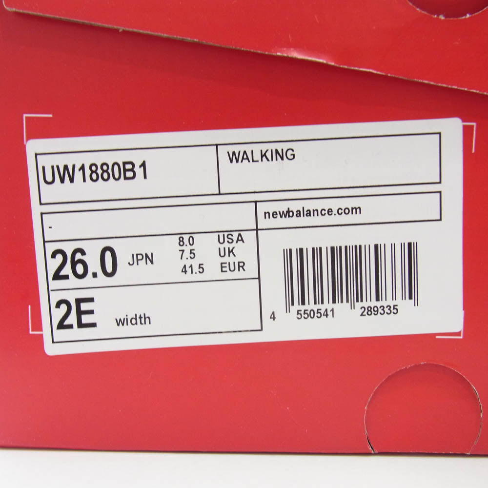 NEW BALANCE ニューバランス UW1880B1 Fresh Foam 1880 v1 B1 スエード ローカット スニーカー ブラック系 26cm【新古品】【未使用】【中古】