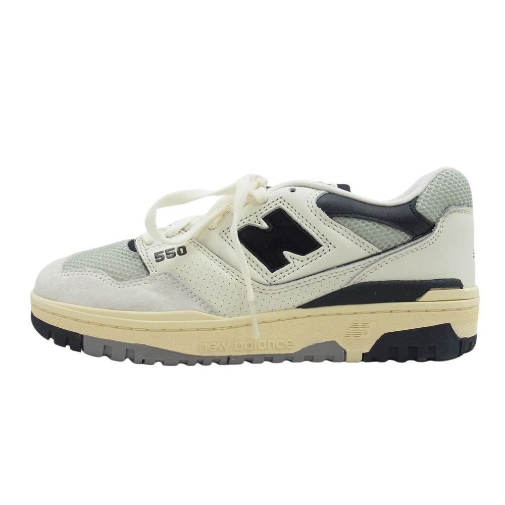 NEW BALANCE ニューバランス BB550CPC ローカット スニーカー オフホワイト系 25.5cm【新古品】【未使用】【中古】