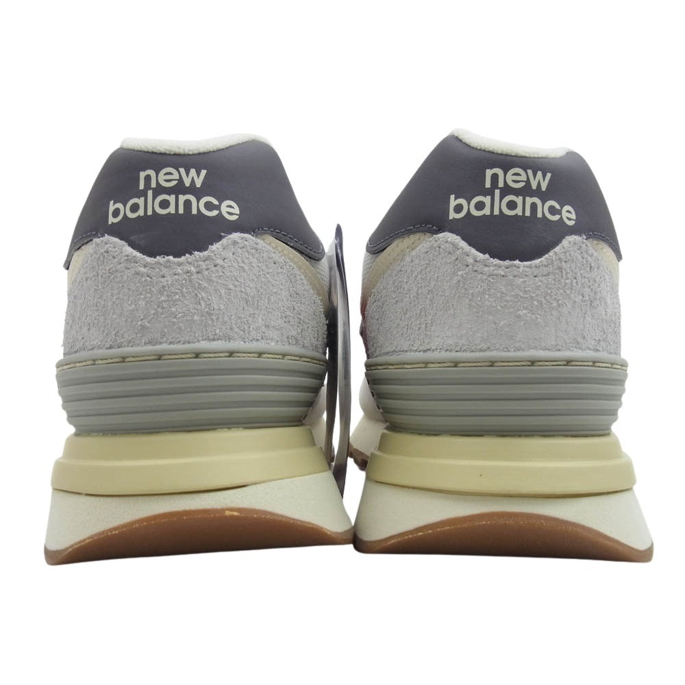 NEW BALANCE ニューバランス U574LGAN 574 スエード レザー ローカット スニーカー オフホワイト系 26.5cm【新古品】【未使用】【中古】