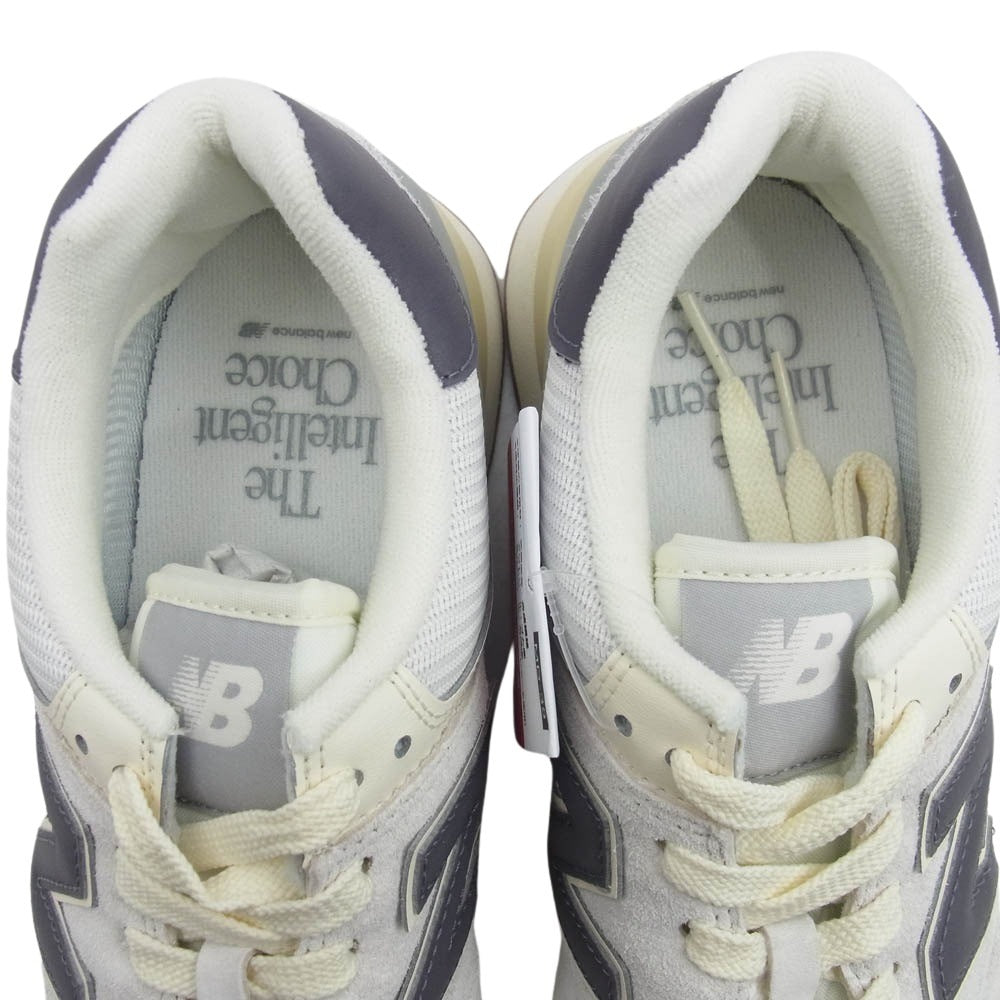 NEW BALANCE ニューバランス U574LGAN 574 スエード レザー ローカット スニーカー オフホワイト系 26.5cm【新古品】【未使用】【中古】