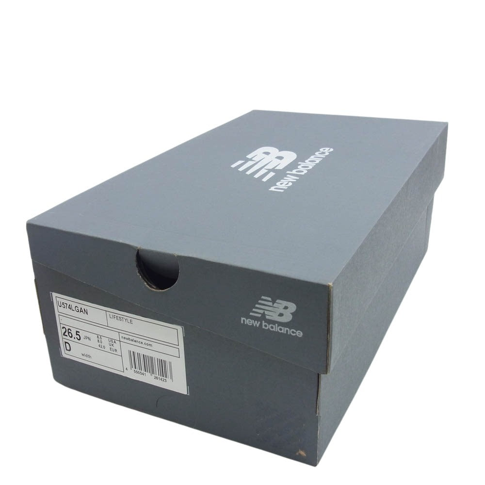 NEW BALANCE ニューバランス U574LGAN 574 スエード レザー ローカット スニーカー オフホワイト系 26.5cm【新古品】【未使用】【中古】