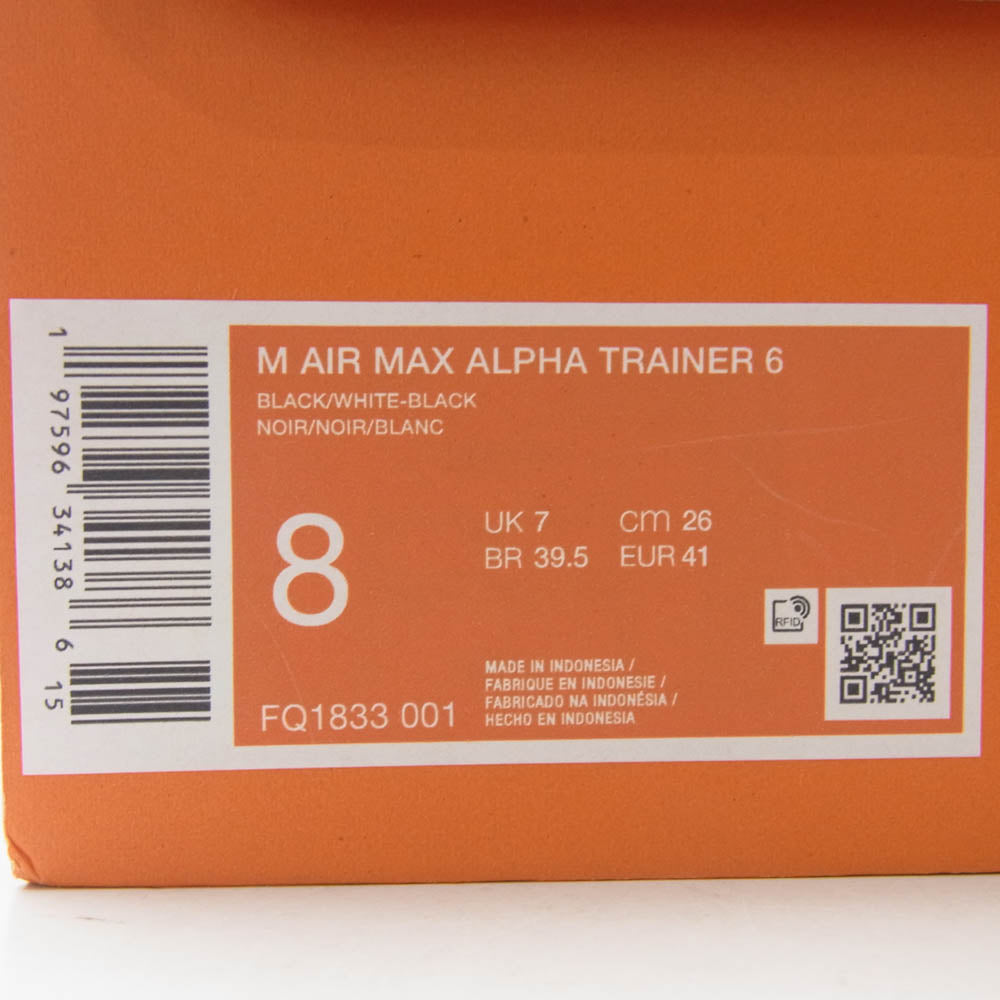 NIKE ナイキ FQ1833-001 AIR MAX ALPHA TRAINER 6 エアマックス アルファ トレーナー6 スニーカー ブラック系 26cm【新古品】【未使用】【中古】