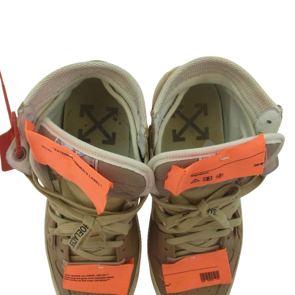 OFF-WHITE オフホワイト 0MIA065E18A420014800 OFF-COURT 3.0 オフコート ハイカット スニーカー　 ベージュ系 41【中古】
