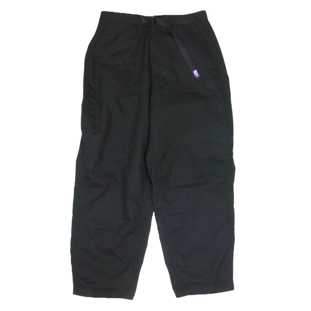 THE NORTH FACE ノースフェイス NT5302N PURPLE LABEL パープルレーベル Stretch Twill Wide Tapered Pants ストレッチ ツイル ワイド テーパード パンツ ブラック系 WM【極上美品】【中古】