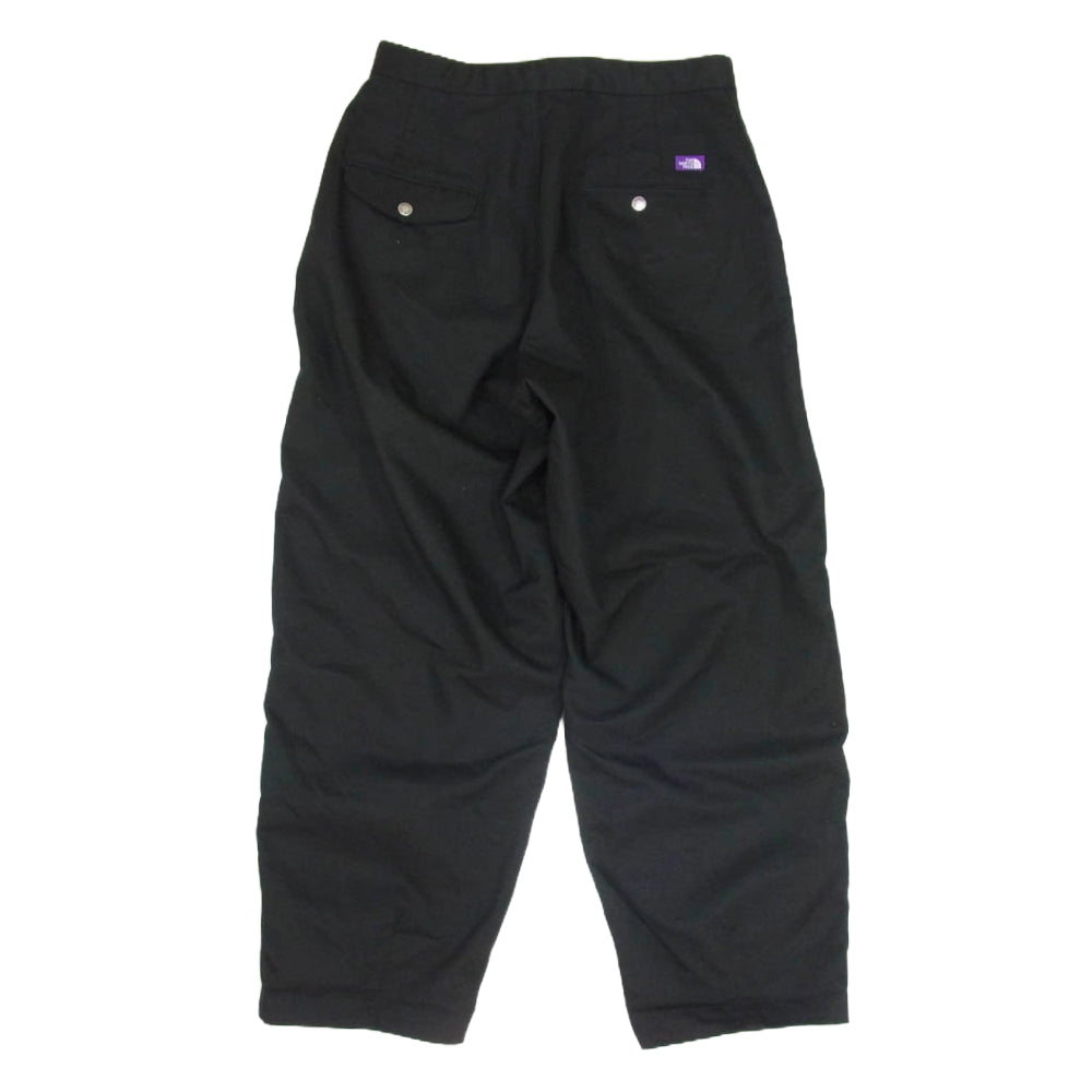 THE NORTH FACE ノースフェイス NT5302N PURPLE LABEL パープルレーベル Stretch Twill Wide Tapered Pants ストレッチ ツイル ワイド テーパード パンツ ブラック系 WM【極上美品】【中古】