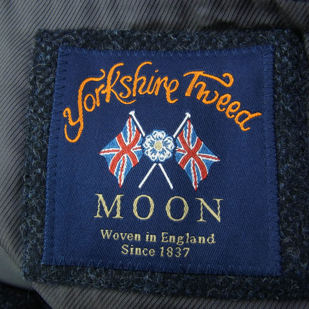 Eddie Bauer エディー・バウアー × MOON Woven in England ツイード ウール コート ネイビー M ネイビー系 M【中古】