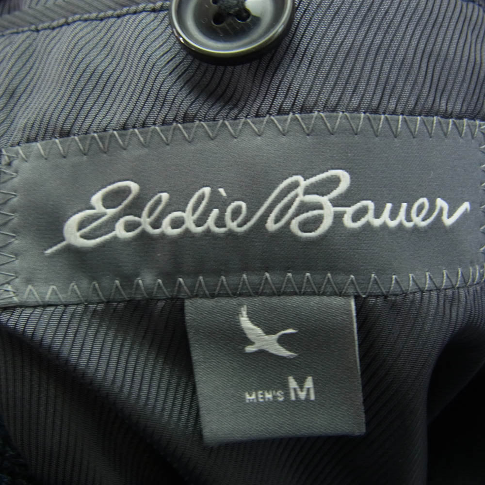 Eddie Bauer エディー・バウアー × MOON Woven in England ツイード ウール コート ネイビー M ネイビー系 M【中古】