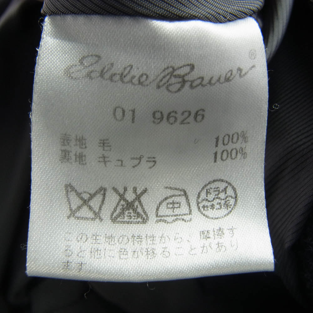 Eddie Bauer エディー・バウアー × MOON Woven in England ツイード ウール コート ネイビー M ネイビー系 M【中古】
