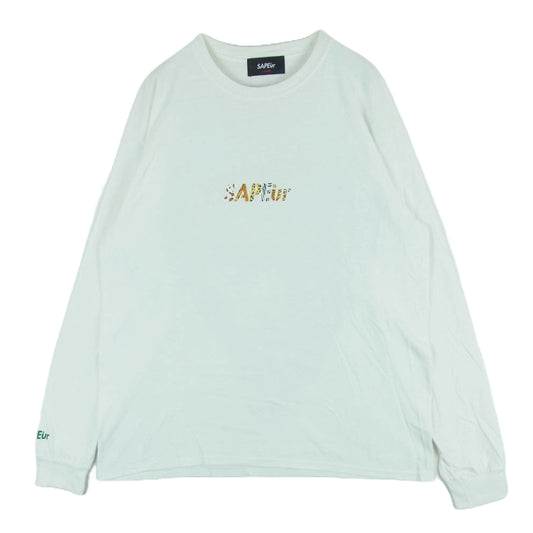 SAPEUR サプール デニス ロッドマン アニマル柄 ロングスリーブ 長袖 Tシャツ ホンデュラス製 ホワイト系 L【中古】