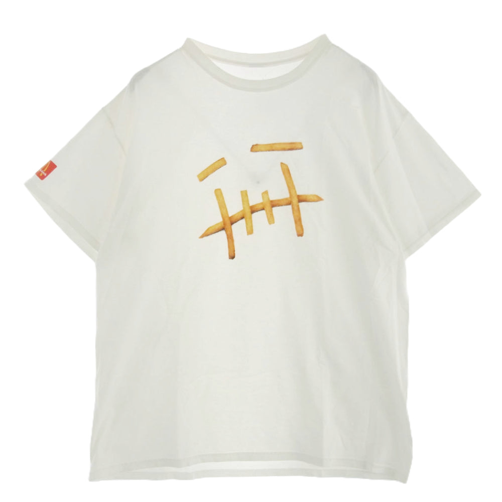 カクタスジャック × TRAVIS SCOTT × MCDONALD'S FRY II T-SHIRT トラヴィス スコット マクドナルド フライ 半袖 Tシャツ ホワイト L ホワイト系 L【中古】