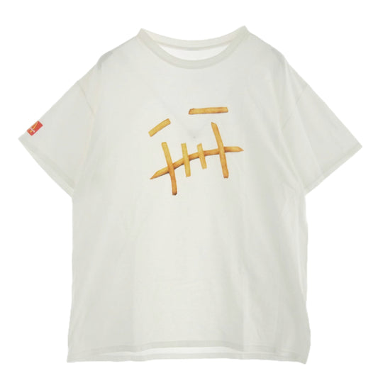 カクタスジャック × TRAVIS SCOTT × MCDONALD'S FRY II T-SHIRT トラヴィス スコット マクドナルド フライ 半袖 Tシャツ ホワイト L ホワイト系 L【中古】