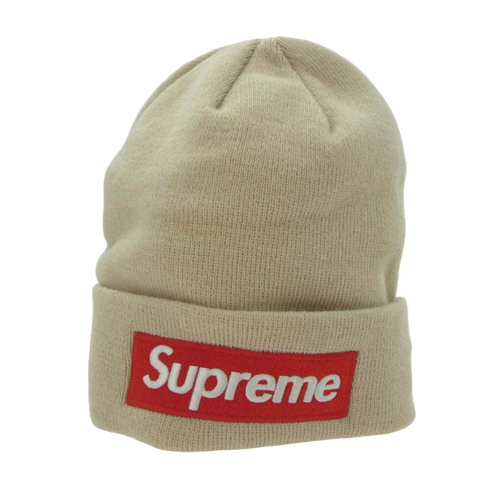 Supreme シュプリーム 24AW New Era Box Logo Beanie ニューエラ ボックス ロゴ ビーニー ニット キャップ ベージュ ベージュ系【中古】