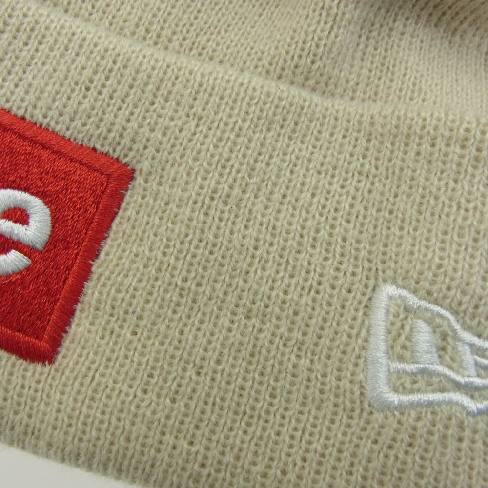 Supreme シュプリーム 24AW New Era Box Logo Beanie ニューエラ ボックス ロゴ ビーニー ニット キャップ ベージュ ベージュ系【中古】